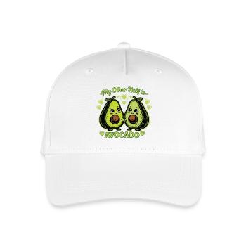 Meine Andere Hälfte Ist Avocado - Kinder Bio Basecap - Weiß - Vorne