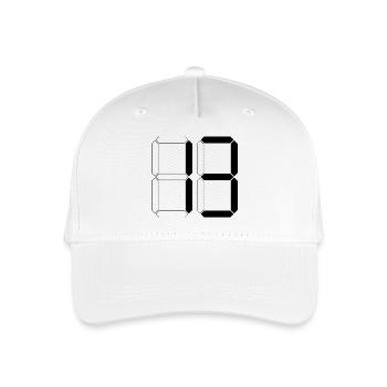 NUMBER 13 Thirteen Birthday Gift Digital - Organic Kids’ Baseball Cap - white - Front