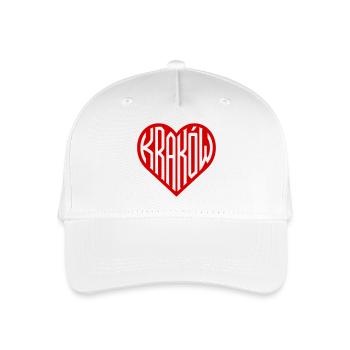 Typographie du cœur de Cracovie - Casquette de baseball bio Enfant - blanc - Devant