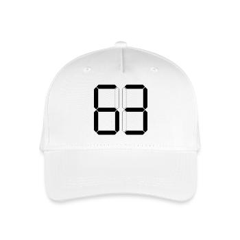 NUMMER 63 Dreiundsechzig Geschenk Digital - Kinder Bio Basecap - Weiß - Vorne