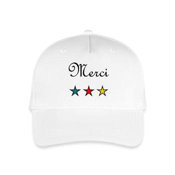 MERCI. THANKS. THANK YOU. ANNIVERSAIRE. NAISSANCE. - Casquette de baseball bio Enfant - blanc - Devant
