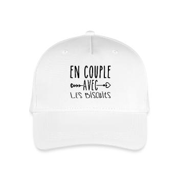 En Couple avec Biscuits, cadeau Fans de Biscuits - Casquette de baseball bio Enfant - blanc - Devant
