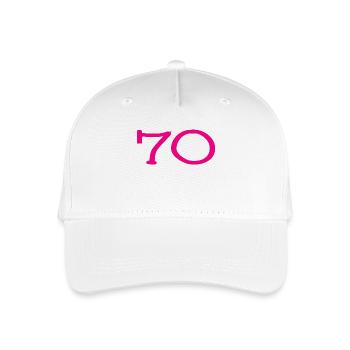70. 70 JAHRE. 70-JÄHRIGES JUBILÄUM. 70-JÄHRIGES JUBILÄUM. - Kinder Bio Basecap - Weiß - Vorne