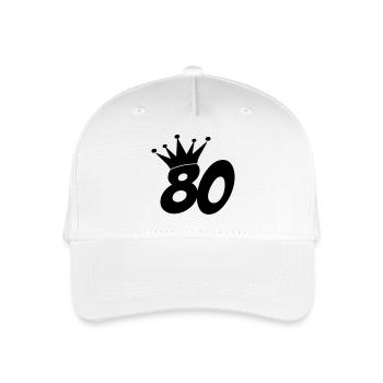 80 / geburtstag / Sport / birthday / achtzig - Kinder Bio Basecap - Weiß - Vorne