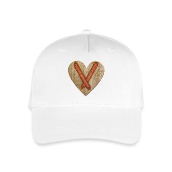 Woodheart - awl sausage - Organic Kids’ Baseball Cap - white - Front
