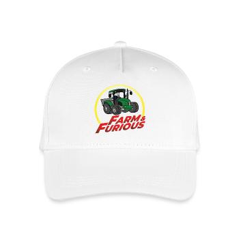 Farm and Furious - Humor Parody Tractor - Organic Kids’ Baseball Cap - white - Front