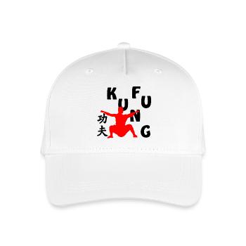 Shaolin Mönch Schattenfigur - Kinder Bio Basecap - Weiß - Vorne