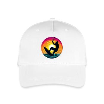 Kitesurfer Sunset Kiting - Organic Kids’ Baseball Cap - white - Front