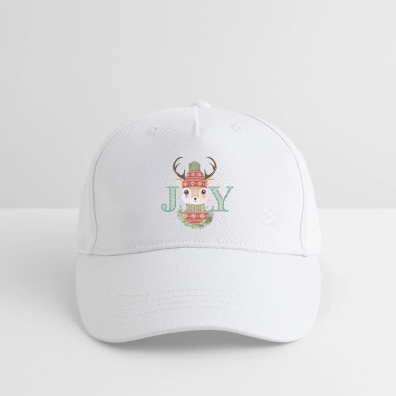 cerf mignon avec pull et bonnet pompon Joy Casquette de baseball bio Enfant
