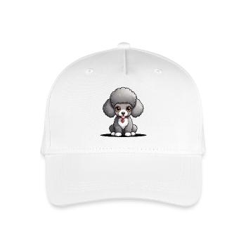 Caniche duveteux avec des cœurs - Casquette de baseball bio Enfant - blanc - Devant