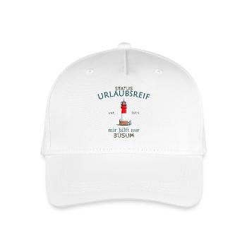 Büsum, Urlaubsreif, Leuchtturm, Deutschland - Kinder Bio Basecap - Weiß - Vorne
