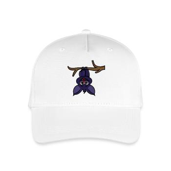 Bat - Organic Kids’ Baseball Cap - white - Front