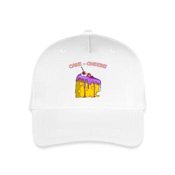 Käseliebhaber Lustiges süßes Kuchendesign für Feinschmecker - Kinder Bio Basecap - Weiß - Vorne