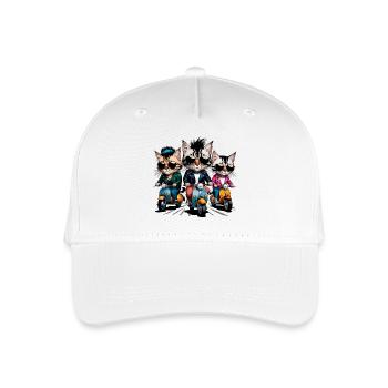 Rocker cats - Organic Kids’ Baseball Cap - white - Front