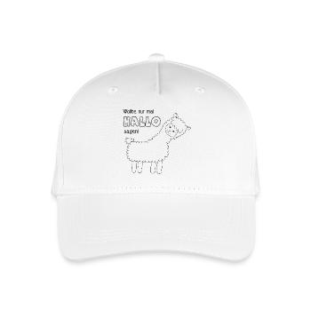 Kleiner Alpaka-Gruß - Kinder Bio Basecap - Weiß - Vorne