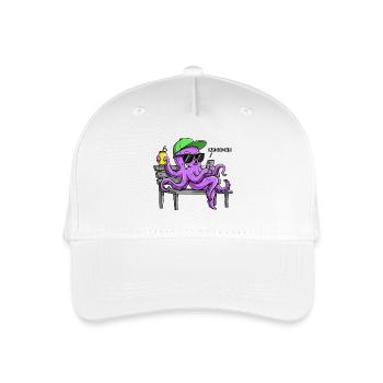 Lustiger Oktopus mit Smartphone - Kinder Bio Basecap - Weiß - Vorne
