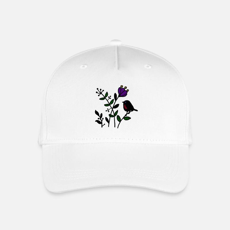 Natur_mit_Vogel - Kinder Bio Basecap - Weiß