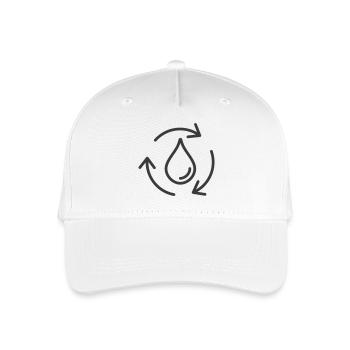 Water Recycling Symbol With Droplet And Arrows - Organic Kids’ Baseball Cap - white - Front