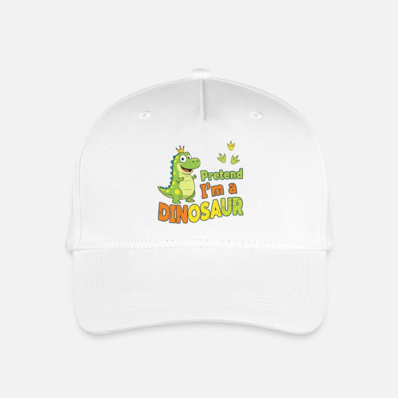 Pretend I'm a Dinosaur - Organic Kids’ Baseball Cap - white