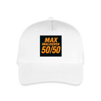 Maximize 50/50 - Organic Kids’ Baseball Cap - white - Front