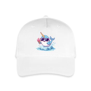 narval_glace - Organic Kids’ Baseball Cap - white - Front