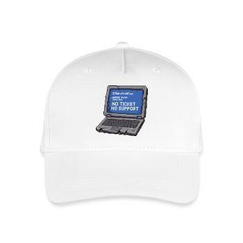 No ticket no support Admin IT Spruch - Kinder Bio Basecap - Weiß - Vorne