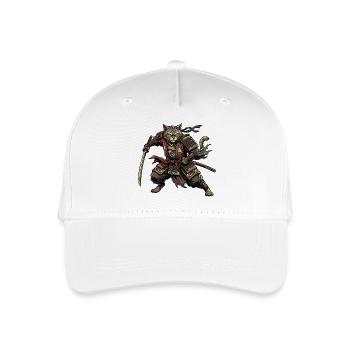 Cat Samurai Warrior - Organic Kids’ Baseball Cap - white - Front