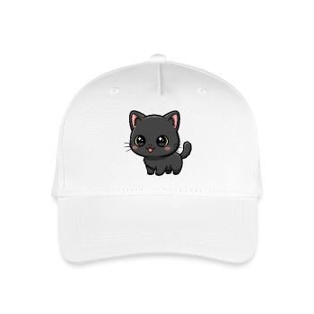 Midnight Kawaii Chaton - Casquette de baseball bio Enfant - blanc - Devant