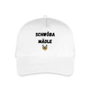 Schwoba Mädle Schwäbisch - Kinder Bio Basecap - Weiß - Vorne