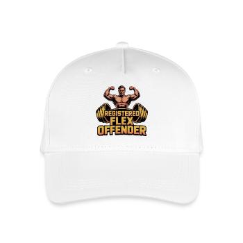 Registered Flex Offender - Funny Gym Tshirt - Organic Kids’ Baseball Cap - white - Front