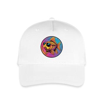 Poisson rouge avec des lunettes de soleil - Casquette de baseball bio Enfant - blanc - Devant