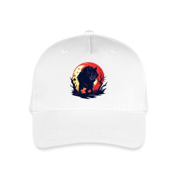 evil moon wolf werewolf in gloomy moonlight - Organic Kids’ Baseball Cap - white - Front