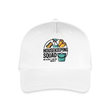 Lustiges Putzen Design - Kinder Bio Basecap - Weiß - Vorne