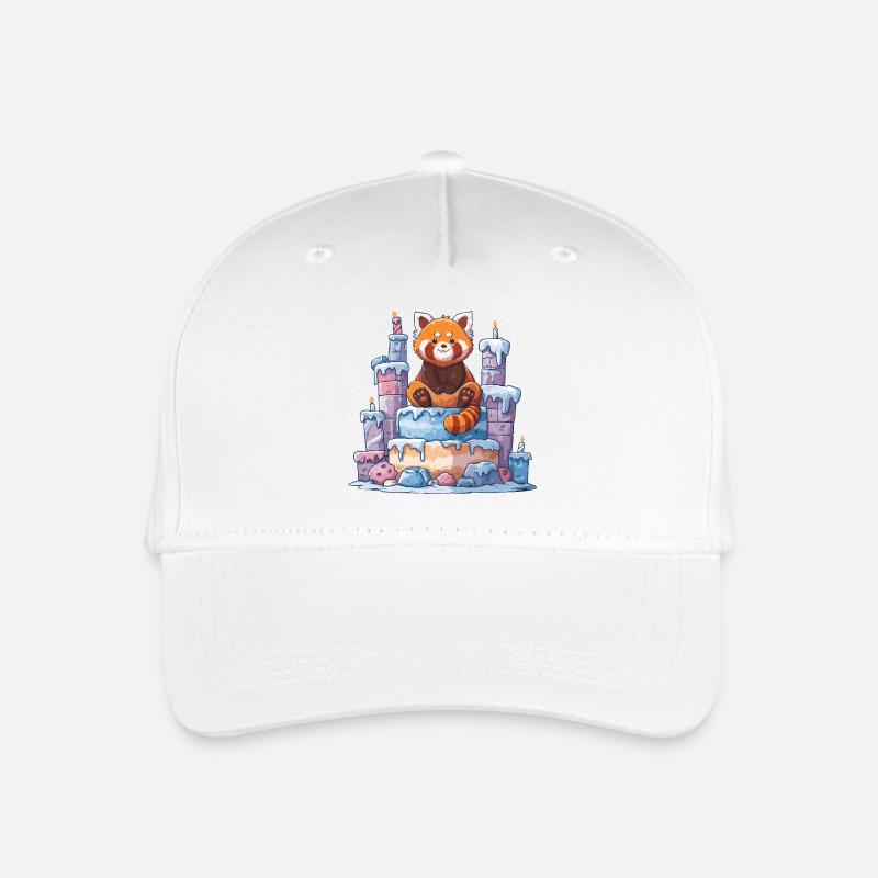 Panda rouge sur gâteau glacé - Casquette de baseball bio Enfant - blanc
