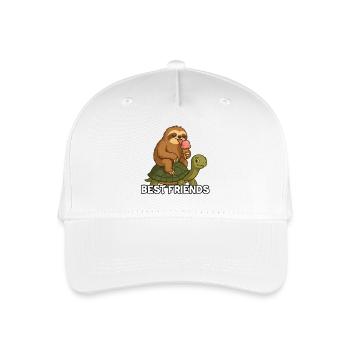 Best Friends Sloth Turtle - Organic Kids’ Baseball Cap - white - Front