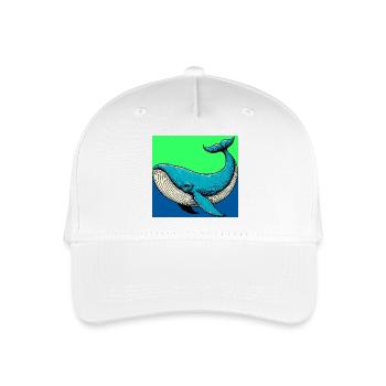whale - Organic Kids’ Baseball Cap - white - Front