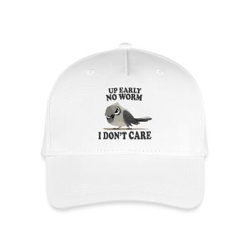 Debout tôt, pas de ver, je m’en fiche, oiseau drôle - Casquette de baseball bio Enfant - blanc - Devant
