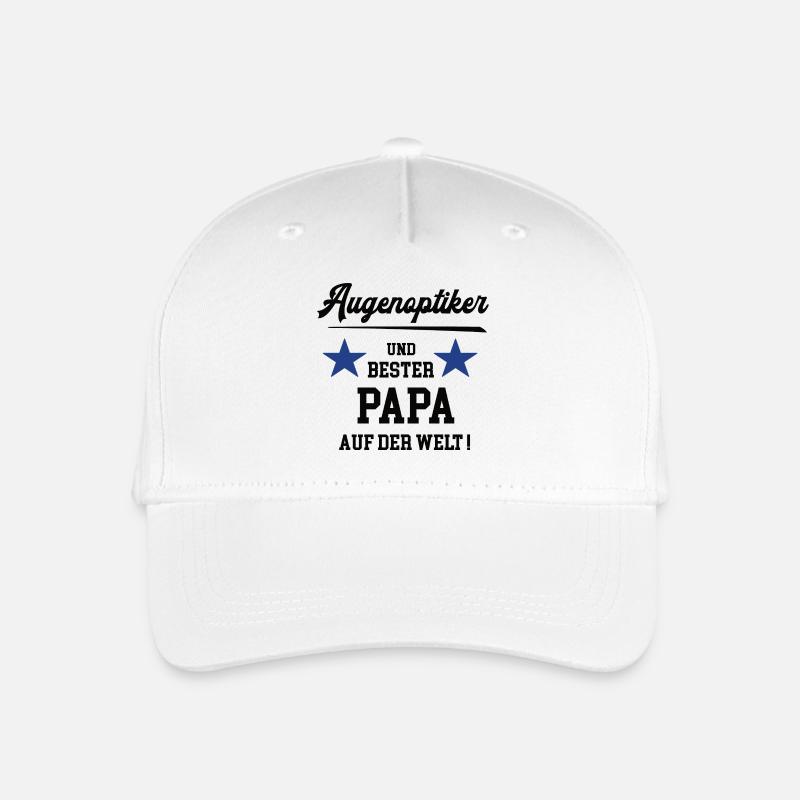 Augenoptiker Bester Papa Vatertag Geburtstag - Kinder Bio Basecap - Weiß