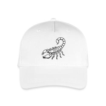 Skorpion-Tierkreiszeichen - Kinder Bio Basecap - Weiß - Vorne