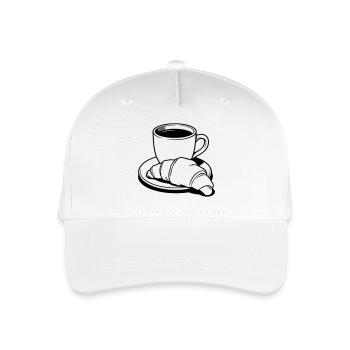 coffee croissant - Organic Kids’ Baseball Cap - white - Front