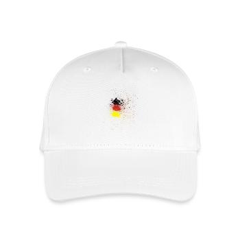 Deutschlandflagge Spray Style - Kinder Bio Basecap - Weiß - Vorne