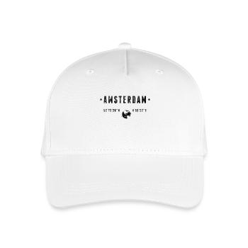 Amsterdam Coordonnées Géographiques Stylisées - Casquette de baseball bio Enfant - blanc - Devant