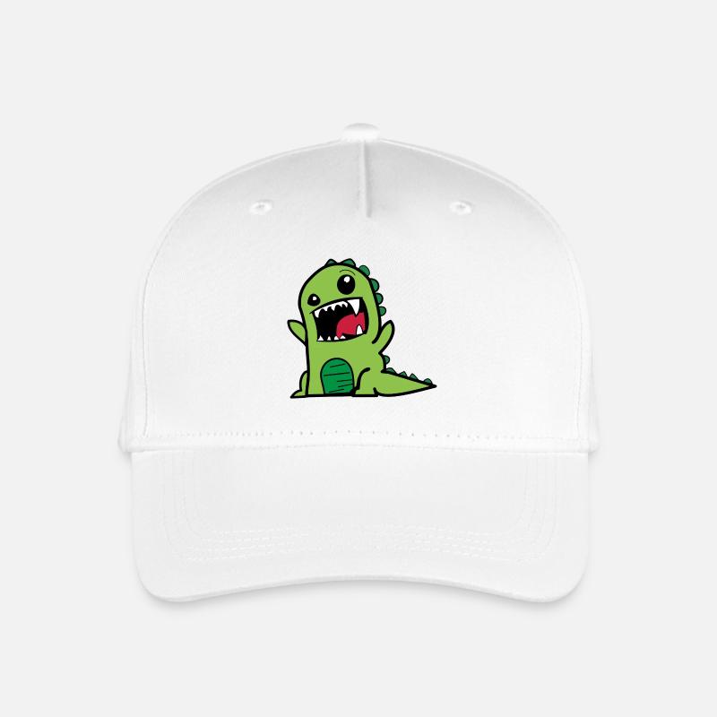 kleines grünes Monster - Kinder Bio Basecap - Weiß