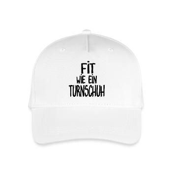 Fit wie ein Turnschuh - Kinder Bio Basecap - Weiß - Vorne