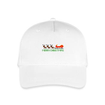 Reindeer with a sledge - Organic Kids’ Baseball Cap - white - Front