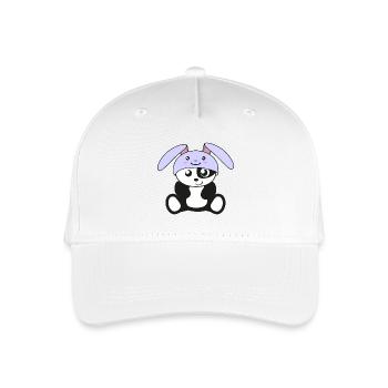 Panda im Hasenkostüm, zur Geburt, für Kinder, Baby - Kinder Bio Basecap - Weiß - Vorne