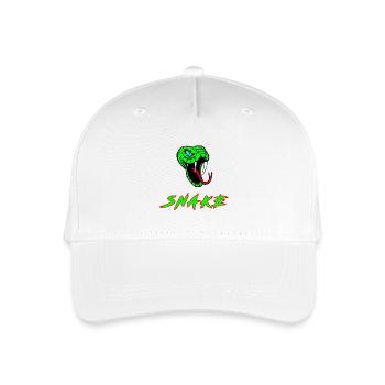 Schlange Tier Geschenk Kobra Boa Mamba Reptil - Kinder Bio Basecap - Weiß - Vorne