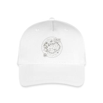 Vintage Karte Island - Kinder Bio Basecap - Weiß - Vorne