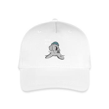 Moin Moin Walross I Robbe Comic I Norddeutschland - Kinder Bio Basecap - Weiß - Vorne