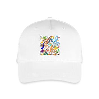Musical Notes - Organic Kids’ Baseball Cap - white - Front